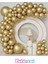 Gold Renkli Krom Zincir Balon Seti 3 Metre 1
