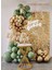 30 Küf Yeşili 15 Krom Gold 15 Deniz Kumu Pastel Ten Rengi Doğum Günü ve Nişan Balon Zinciri Set 1