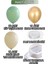 30 Küf Yeşili 15 Krom Gold 15 Deniz Kumu Pastel Ten Rengi Doğum Günü ve Nişan Balon Zinciri Set 2