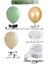 30 Küf Yeşili 15 Krom Gold 15 Deniz Kumu Pastel Ten Rengi Doğum Günü ve Nişan Balon Zinciri Set 6