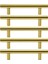 Alteta 5 Adet 160 mm Gold Altın Metal Mobilya Kulp Mutfak Çekmece Dolap Dolabı Kapak Kulpları Kulbu 1