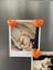 Turuncu 5'li Kalpli Magnet Seti – Fotoğraf ve Not Tutucu, Buzdolabı Süsü, Güçlü Mıknatıs, Dekoratif 2