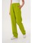Kadın Fıstık Yeşil Pamuklu Yüksek Bel Rahat Kalıp Eşofman Altı 1