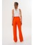 Kadın Turuncu Pamuklu Yüksek Bel Rahat Kalıp Eşofman Altı 5