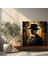 Peaky Blinders Art Deco Şapka Kanvas Tablo - Peaky Blinders Geometrik Arka Plan Şapka Duvar Sanatı 2