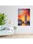 Pisa'da Eğik Kule Kanvas Tablo - Günbatımı Canlı Renkler Duvar Sanatı 3