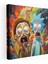 Abstract Expressionist Rick ve Morty Kanvas Tablo Baskısı 1