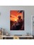 Yaşlıların Duvardaki Sanatı - Kanvas Tablo Sıcaklık Canlı Günbatımı 3