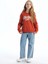 Lcw Kids Turuncu Bisiklet Yaka Kız Çocuk Sweatshirt 2