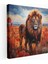 Afrika Savanasında Majestik Aslan Temalı Kanvas Tablo - Vahşi Yaşam Aslan Kanvas Duvar Sanatı 1