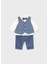 Erkek Bebek Yelek Bluz ve Pantolon Takımı - Mayoral - Mavi - 2-4 Ay - 2581-MAVİ-2-4 Ay 2