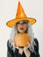 Yıldız Desenli Turuncu Cadı Şapkası Halloween Cadılar Bayramı 2