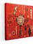 Red Indian Duvar Dekorasyonu - Canlı Kırmızı Arkaplan Kanvas Tablo Ev Dekorasyonu 1