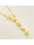 Yıldızlı Kolye Kayan Yıldız Kolye Çelik Gold 45+5cm 4