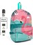 High Yeşil Pembe Flamingo Desenli Sırt Çantası - Okul ve Günlük - Usb+Aux Soketli 1