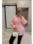 Kadın Pembe Plikaşe Kollu Gömlek 5