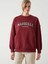 Lcw Vision Bordo Bisiklet Yaka Nakışlı Oversize Kadın Kalın Sweatshirt 1