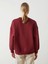 Lcw Vision Bordo Bisiklet Yaka Nakışlı Oversize Kadın Kalın Sweatshirt 4