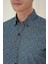 Slim Fit Baskılı %100 Pamuk Spor Lacivert Gömlek G 1587 4