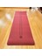 Çift Çizgi Tasarımlı Tpe Yoga Pilates Matı 6mm Kaymaz Hafif Taşınabilir - Bordo 2