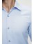 Slim Fit Pamuk Saten Klasik Mavi Gömlek Gk 624 5