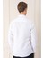 Slim Fit Düğmeli Yaka Dokulu Pamuklu Klasik Beyaz Gömlek Gk 717 5
