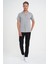 Slim Fit Apaş Yaka Modal Karışımlı Kısa Kol Gri Gömlek G 1590 1