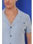 G 1549 Slim Fit Mavi Klasik Gömlek 5