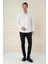 Slim Fit Pamuk Uzun Kol Klasik Beyaz Gömlek Gk 745 1