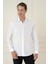 Slim Fit Pamuk Uzun Kol Klasik Beyaz Gömlek Gk 745 4