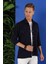G 1534 Slim Fit Lacivert Klasik Gömlek 2