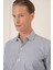 Slim Fit Dikine Çizgili %100 Pamuk Klasik Lacivert Beyaz Gömlek Gk 721 5