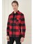 G 1579 Slim Fit Kırmızı-Siyah Klasik Gömlek 2