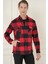 G 1579 Slim Fit Kırmızı-Siyah Klasik Gömlek 3