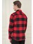 G 1579 Slim Fit Kırmızı-Siyah Klasik Gömlek 4