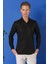 Gk 719 Slim Fit Dokulu Pamuklu Klasik Siyah Gömlek 1