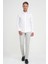 Slim Fit %100 Pamuk Non Iron Kumaş Dokulu Klasik Beyaz Gömlek Gk 744 1