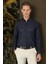 GK 686 Slim Fit Koyu Lacivert Klasik Gömlek 9