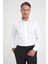 Slim Fit %100 Pamuk Non Iron Kumaş Klasik Beyaz Gömlek Gk 734 2