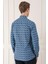 Comfort Fit Klapalı Yaka Baskılı %100 Pamuk Mavi Gömlek G 1576 5