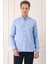 Slim Fit Düğmeli Yaka %100 Pamuk Klasik Koyu Mavi Gömlek Gk 723 1