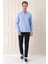 Slim Fit Düğmeli Yaka %100 Pamuk Klasik Koyu Mavi Gömlek Gk 723 2