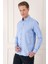 Slim Fit Düğmeli Yaka %100 Pamuk Klasik Koyu Mavi Gömlek Gk 723 3