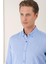 Slim Fit Düğmeli Yaka %100 Pamuk Klasik Koyu Mavi Gömlek Gk 723 4
