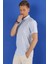 G 1556 Slim Fit Mavi Klasik Gömlek 4