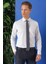 Gk 719 Slim Fit Dokulu Pamuklu Klasik Mavi Gömlek 2