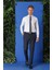 Gk 719 Slim Fit Dokulu Pamuklu Klasik Mavi Gömlek 5
