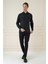 Slim Fit %100 Modal Uzun Kol Klasik Siyah Gömlek Gk 743 1