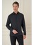 Slim Fit %100 Modal Uzun Kol Klasik Siyah Gömlek Gk 743 4