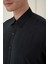 Slim Fit %100 Modal Uzun Kol Klasik Siyah Gömlek Gk 743 5